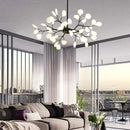 Axyaa Nordic Acrylic Chandelier with Glowworm Lighting for Living Room or Kitchen