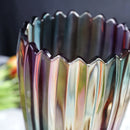 Axyaa Elegant Glass Vase with Lily Flower Arrangement for Modern Luxury Living Room