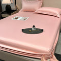 Axyaa Washed Silk Fitted Sheet Set - High-Quality Silky Bed Sheet