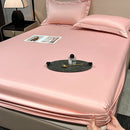 Axyaa Washed Silk Fitted Sheet Set - High-Quality Silky Bed Sheet