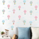 Axyaa Hot Air Balloon Clouds Wall Stickers for Kids' Bedroom Decor