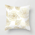 Axyaa Gold Leaf Polyester Cushion Cover - Decorative Sofa Pillow Cover