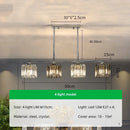 Axyaa Chrome Led Crystal Chandelier Lighting for Modern Living Room