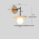 Axyaa Yellow Travertine LED Wall Lamp Nordic Stair Light Fixtures Iron Pull Chain