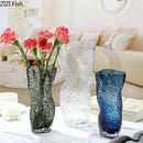 Axyaa Glass Vase: Desktop Art Flower Utensils Vase, Modern Ornament for Home Decor
