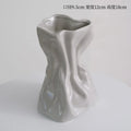 Axyaa Cream Ceramic Vase for Dry Flowers - Minimalist Living Room Decor