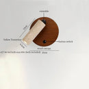 Axyaa Vintage LED Wall Lamps Yellow Travertine Wood Interior Lighting