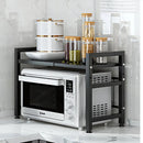 Axyaa Microwave Oven Rack Shelf Organizer Pan Pot Holder Storage Stand