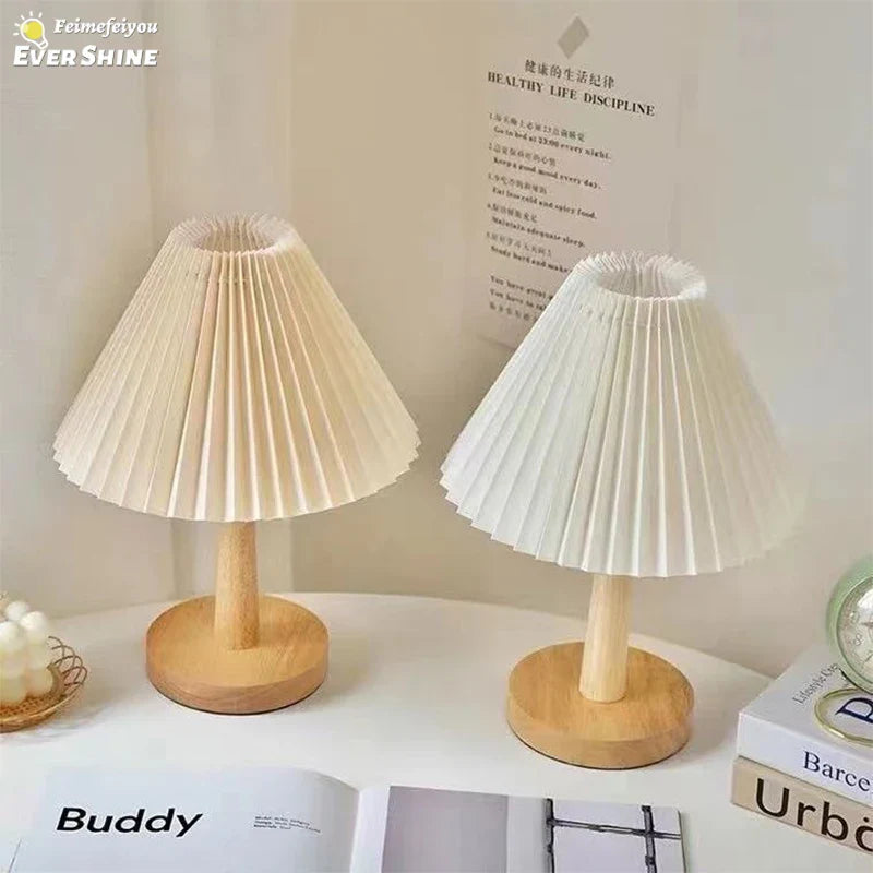 Axyaa Retro Nordic LED Table Lamp for Bedroom Night Light