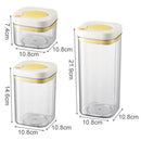 Axyaa Stackable Cereal Storage Container Vacuum Food Storage Box Transparent Jar