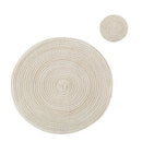 Axyaa Boho Woven Placemats and Coasters Set - Non Slip, Washable, Farmhouse Style
