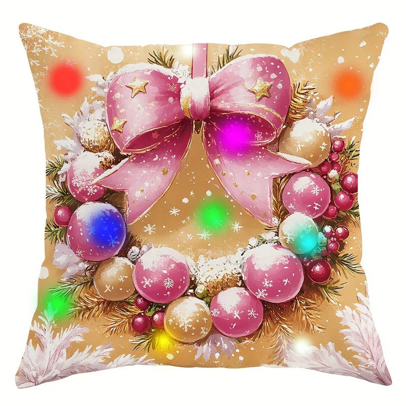 Christmas LED Pillowcase with Santa Claus & Snowman Designs for Axyaa Brand