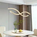 Axyaa Modern LED Crystal Chandelier - Luxury Dining Room & Kitchen Island Lighting in Chrome/Gold
