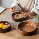 Axyaa Walnut Boat Bowl: Vintage Wooden Salad Bowl for Creative Kitchen Storage