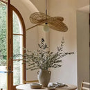 Axyaa Hand Woven Rattan Pendant Lamp - Art Led Chandelier for Home Decor