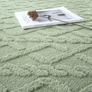 Axyaa Plush Jacquard Carpet Gray Beige Rug - Home Decor Floor Cover