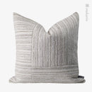 Axyaa Texture Stripe Stitch Square Pillow Seat Cushion Beige Living Room Sofa Decor