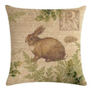 Axyaa Forest Animals Print Pillowcase Square Decor for Home and Office