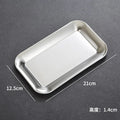 Axyaa Korean BBQ Sandwich Tray: Golden Rectangular Plate for Desserts, Snacks, and Baking.
