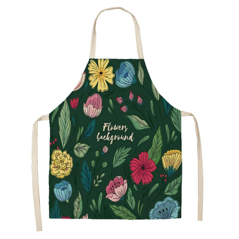 Axyaa Green Plant Style Apron for Adults and Kids