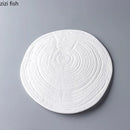 Axyaa 9.5" Ceramic Dinner Plate - Restaurant Quality Steak & Dessert Plate