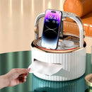 Axyaa Rotating Tissue Box Holder & Cosmetic Organizer