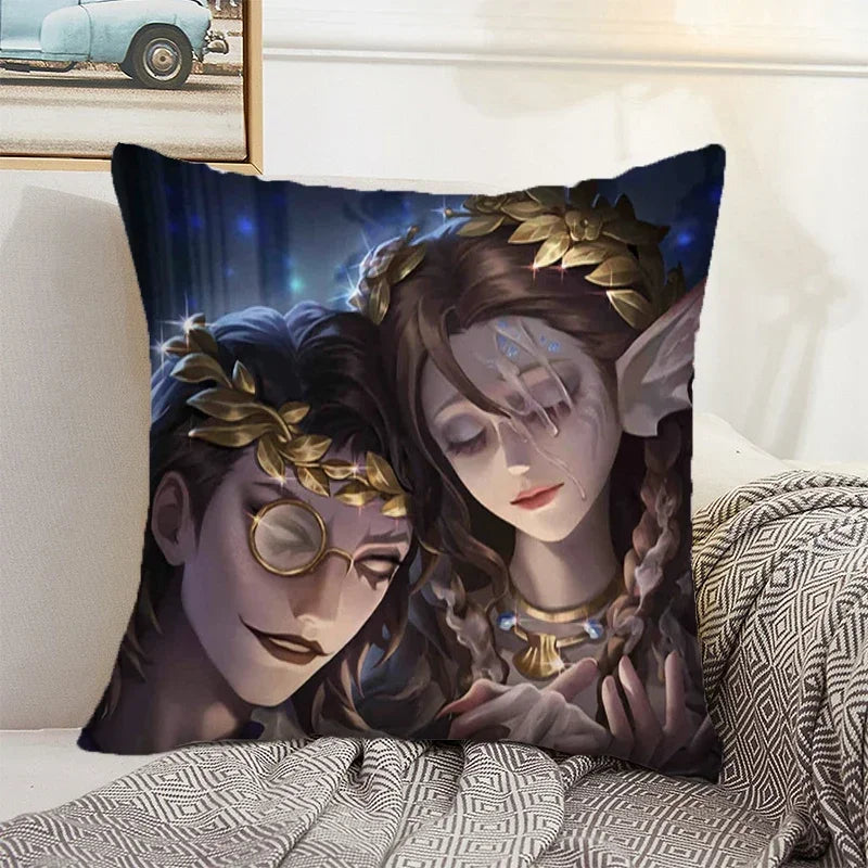 Axyaa Anime Bed Pillow Case 45x45 Decorative Cushion Cover Home Sofa Decor