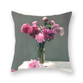 Purple Rose Vase Decorative Pillow Cover 45x45cm by Axyaa