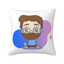 Axyaa Square Pillowcase Comfort Cushion Cover Polyester Throw Pillow for Home Sofa