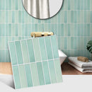 Axyaa Green Tile Backsplash Stickers, Water/Mold Resistant, 30x30cm