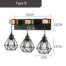 Axyaa Retro Industrial Wooden Wall Lamp LED Fixture for Bedroom, Restaurant, and Hotel