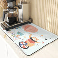 Axyaa Monkey Pattern Diatomaceous Earth Coasters: Stylish Cup Placemats & Coaster Set
