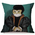Axyaa Cat Portrait Nordic Art Pillow Cover
