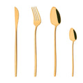 Axyaa Black Gold Stainless Steel Dinnerware Set for Dining & Events