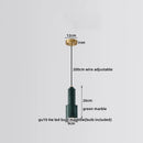 Axyaa Marble Copper LED Pendant Light - Modern Living Room Chandelier