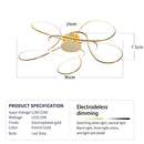 Axyaa Modern LED Ceiling Light for Living Room & Bedroom, Chrome/Gold Plated, AC110-240V