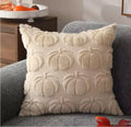 Axyaa Snowflake Beige Throw Pillow Covers 18x18 - Winter Christmas Decor for Sofa