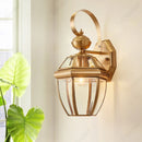 Axyaa Outdoor Waterproof Copper Wall Lamp for Courtyard, Porch, Aisle, Balcony Lighting