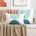 Axyaa Bohemian Tufted Tassel Pillowcase Embroidered Cushion Cover