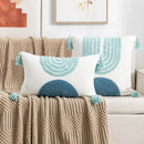 Axyaa Bohemian Tufted Tassel Pillowcase Embroidered Cushion Cover