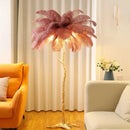 Axyaa French Feather Floor Lamp - Modern Romantic LED Light for Luxury Living Room
