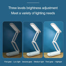Axyaa Solar-Powered Foldable Desk Lamp with USB Charging and Rechargeable Battery