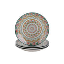 Axyaa Bohemian Style Ceramic Dessert Plate Set - 6/12 Piece, 8.5 Inch
