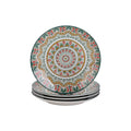 Axyaa Bohemian Style Ceramic Plate Set - 6/12 Piece Small Dessert Plate, 8.5 Inch