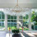 Axyaa Luxury LED Glass Chandelier for Living Room, Restaurant, Bedroom, Villa & Kitchen