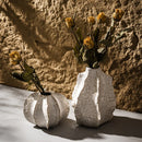 Axyaa White Ceramic Vase: Nordic Minimalist Home Decor for Living Room, Dining Table & Dry Flowers