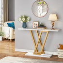 Axyaa Industrial Entryway Console Table, 43 Inch Home Furniture