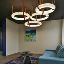 Axyaa Circular Marble Lamp: Modern Designer Art Light for Living & Dining Room