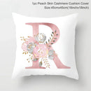 Axyaa Pink Letterwork Cushion Cover 45*45cm, Wedding Party Decor, Elegant Wedding Pillow