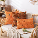 Axyaa Halloween Pumpkin Plush Pillowcase: Simple & Embroidered Cojines Cover